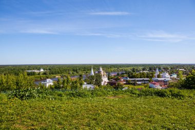 Tarihi merkezin manzarası manzarası. Gorokhovetler. Vladimir bölgesi. Rusya