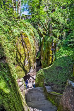 Aziz Francis 'i şeytandan koruyan kayadaki yarık. La Verna. İtalya.
