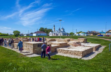 BULGAR, RUSSIA - 25 Mayıs 2019: Fotoğraf: Doğu Odası (Han Hamamı).