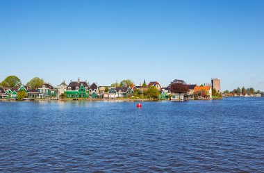 Resimli etnoğrafik köy Zaanse-Schans, Hollanda