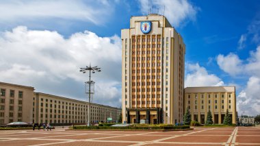 Belarus Devlet Pedagoji Üniversitesi. Minsk. Belarus. Çekim tarihi 14 Temmuz 2018.