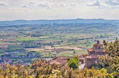 Toskana manzaraları. Cortona. İtalya