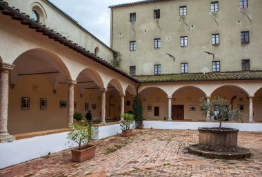 Piccolomini Sarayı. Pienza. İtalya. Çekim tarihi 4 Mayıs 2014