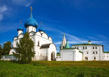 Suzdal Kremlin. Suzdal. Vladimir bölgesi. Altın yüzük. - Rusya. Tarih 2 Ağustos 2017.