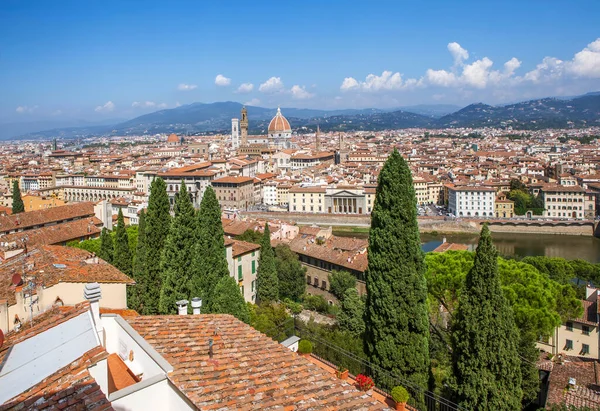 Florence Italy September 2018 Photo Panorama Florence 从上面看 — 图库照片