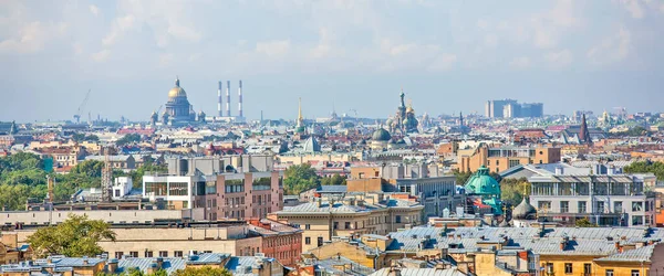 Petrohrad Městská Krajina Historické Centrum Pohled Shora Zvonice Katedrály Smolny — Stock fotografie