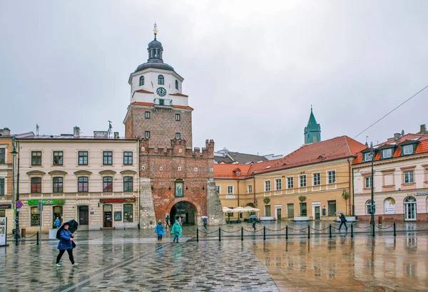 Краковские Ворота Люблин Польша Дата Съемок Апреля 2019 Года — стоковое фото
