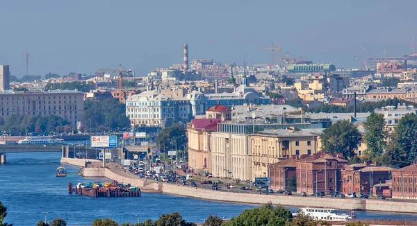 Petersburg Stadtlandschaft Historisches Zentrum Arsenalnaja Ufer Newa Litejny Brücke Blick — Stockfoto