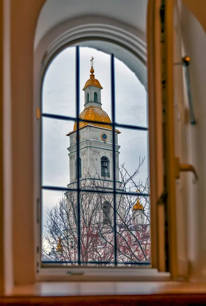 Zicht Vanuit Het Raam Van Heilige Voorbede Kathedraal Tobolsk Tyumen — Stockfoto