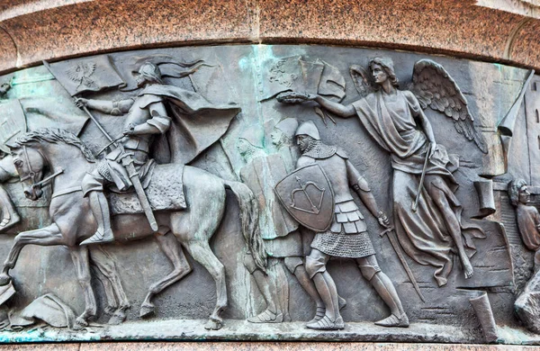 High Relief Participation Birch Barks Battle Grunwald Millennium Monument Brest — Stock Photo, Image