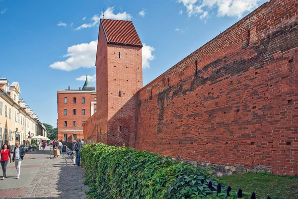 Calle Torne Fragmento Muralla Ciudad Torre Ramer Riga Letonia Fecha —  Fotos de Stock