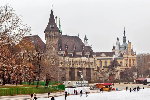 Vaidahunyad Castle Budapest Hungary Date Shooting December 2013 — Stock Photo, Image