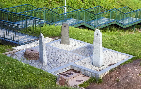Kompleks Kultowy Kamień Wiosenny Ołtarzowy Zachodnia Dvina Połock Białoruś Data — Zdjęcie stockowe