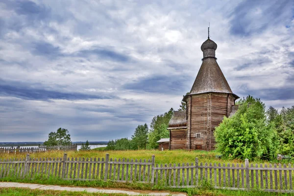 Église Saint Nicolas Village Khorkovo Lyavlya Région Arhangelsk Russie — Photo