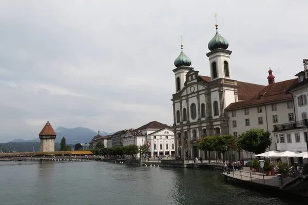 Royce Sungai Pusat Sejarah Lucerne Switzerland Date Dari Penembakan Juni — Stok Foto
