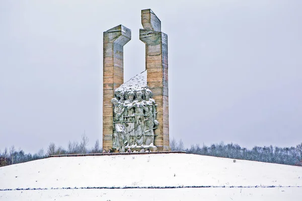 Porkhov Rusia Diciembre 2018 Foto Memorial Las Víctimas Del Fascismo — Foto de Stock