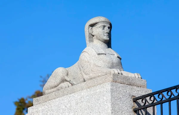 Sphinx Kushelev Bezborodko Estate Sverdlovsk Embankment Petersburg Russia Date Filming — Stock Photo, Image