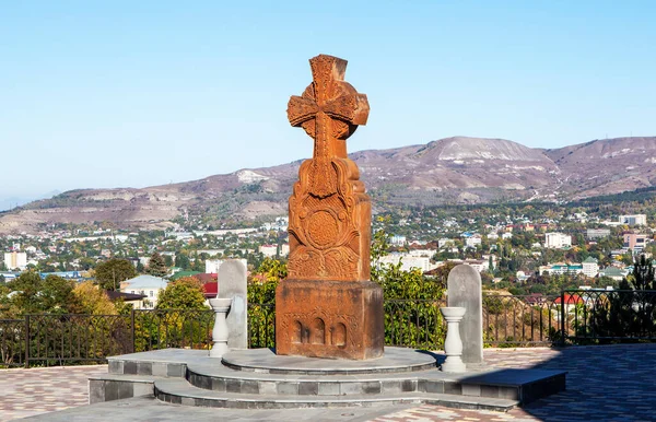 Khachkar Cerca Iglesia Vardan Mamikonian Kislovodsk Territorio Stavropol Rusia Fecha — Foto de Stock