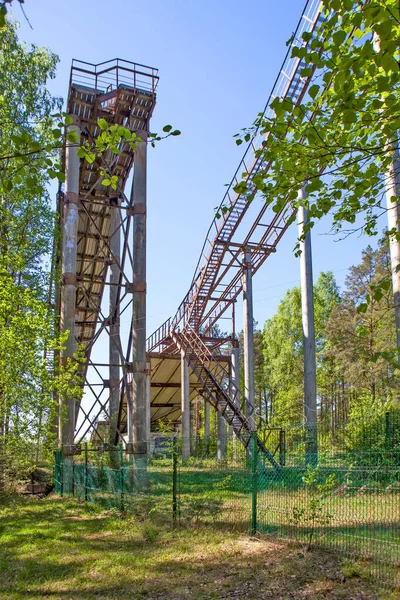 Complexo Saltos Parque Maryina Gora Aldeia Molodezhnoe São Petersburgo Russia — Fotografia de Stock