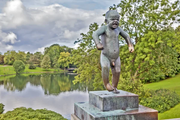 Ragazzo Arrabbiato Parco Delle Sculture Vigeland Oslo Norway Data Delle — Foto Stock