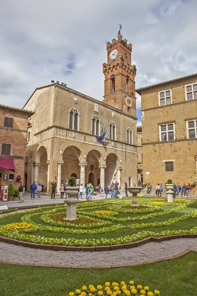 Palacio Episcopal Plaza Pío Pienza Italia Fecha Rodaje Mayo 2014 —  Fotos de Stock