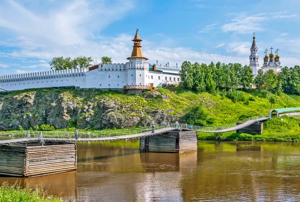 Verkhoturye Κρεμλίνο Στις Όχθες Του Ποταμού Tura Βερκοτούρι Περιοχή Sverdlovsk — Φωτογραφία Αρχείου