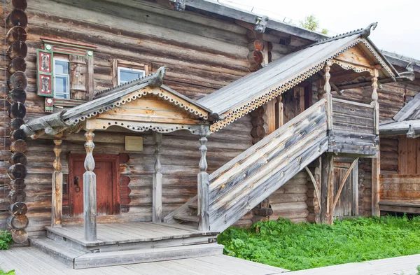 Porch House Yard Klokotov 1879 Year Small Korels Arhangelsk Region — Stock Photo, Image