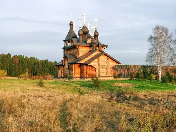 Iglesia Todos Los Santos Tierra Siberia Camino Del Peregrino Verkhoturye — Foto de Stock