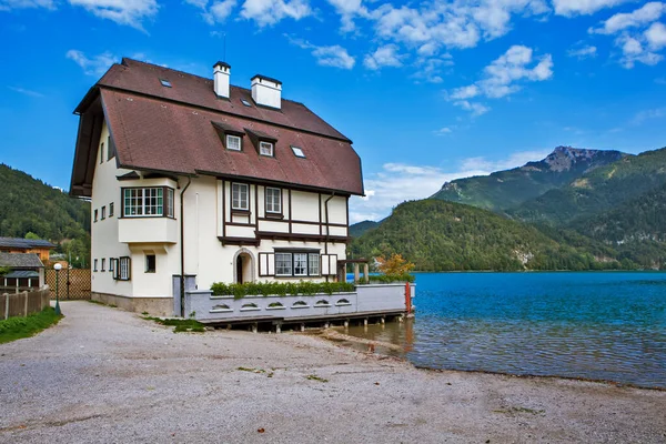 Malebné Jezero Wolfgangsee Gilgen Rakousko Datum Natáčení Září 2018 — Stock fotografie