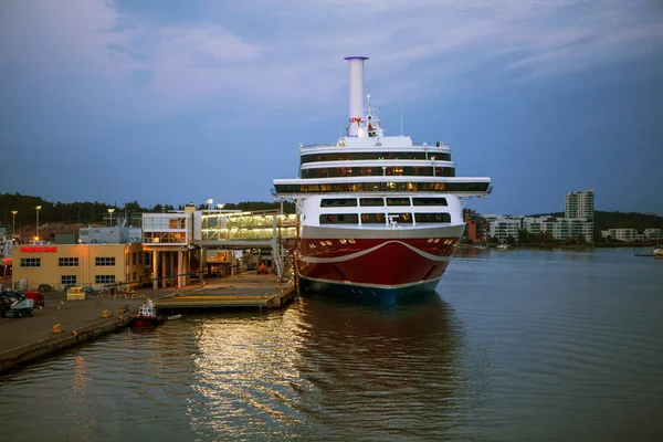 Stockholm Suécia Setembro 2018 Foto Viking Line Porto Frihamnen — Fotografia de Stock