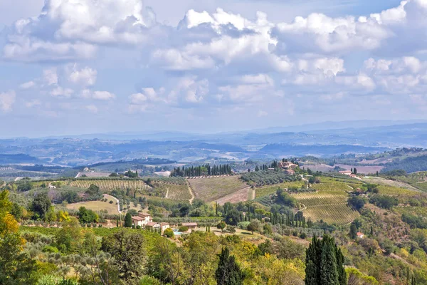 Hügelige Landschaften Der Toskana Italien — Stockfoto