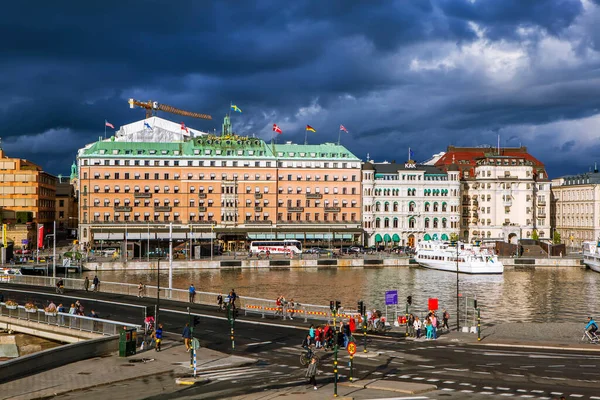 Stockholm Sweden Eylül 2017 Şehir Manzarasının Fotoğrafı — Stok fotoğraf