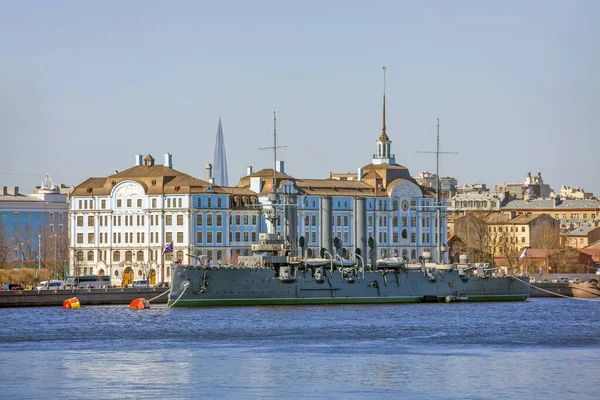 Crucero Aurora San Petersburgo Rusia Fecha Rodaje Abril 2019 —  Fotos de Stock