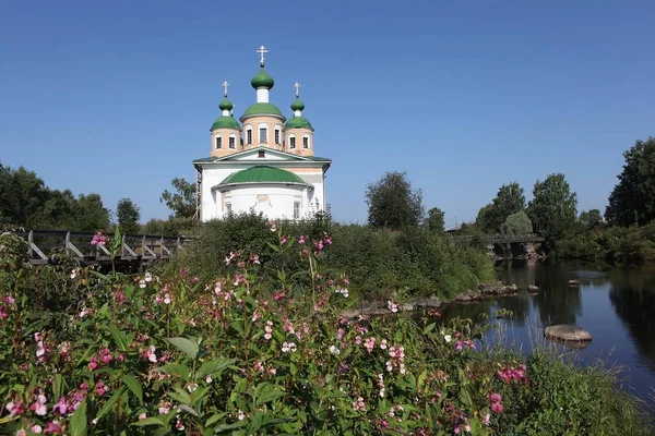 Olonka River Church Smolensk Icon Mother God Island Mariam Olonets — ストック写真