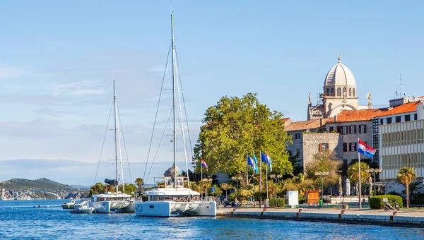 Embankment Cathedral James Sibenik Croatia — Stock Photo, Image