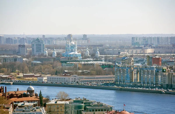 Centro Histórico San Petersburgo Desde Aire Vista Desde Puente Aéreo — Foto de Stock