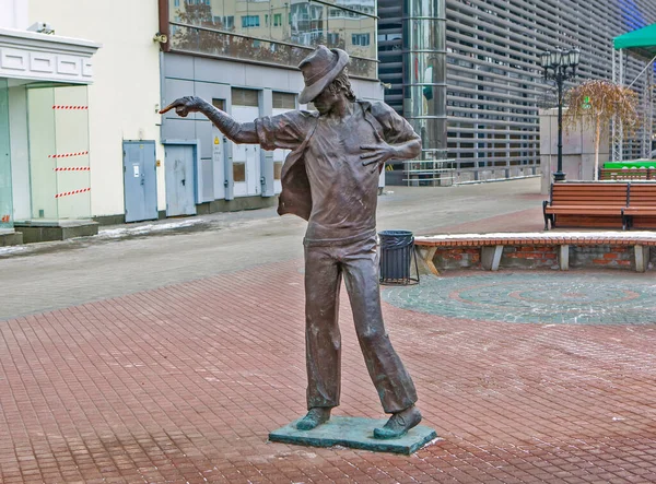 Monument Michael Jackson Weiner Pedestrian Street Yekaterinburg Russia 2018 — Stock Photo, Image