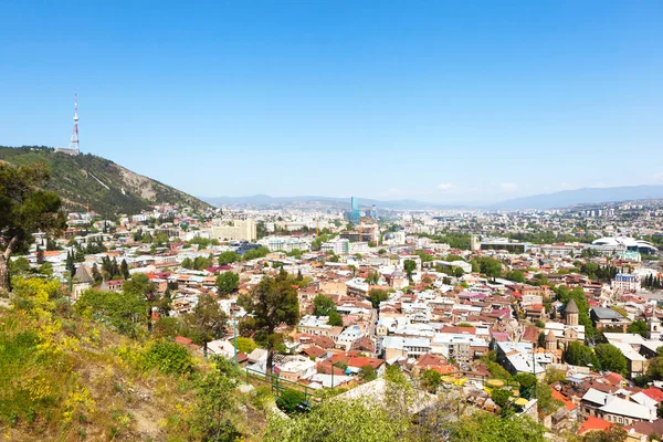 Panorama Över Tbilisi Ovanifrån Georgia Datum För Fotografering Maj 2017 — Stockfoto