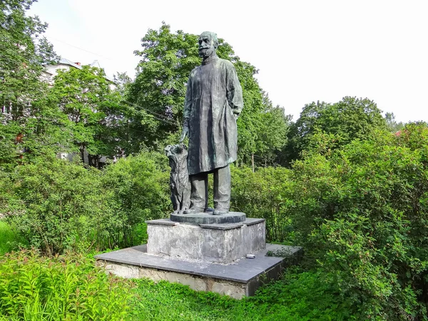 Monument Pavlov Avec Chien Pavlovo Koltushi Région Leningrad Russie Date — Photo