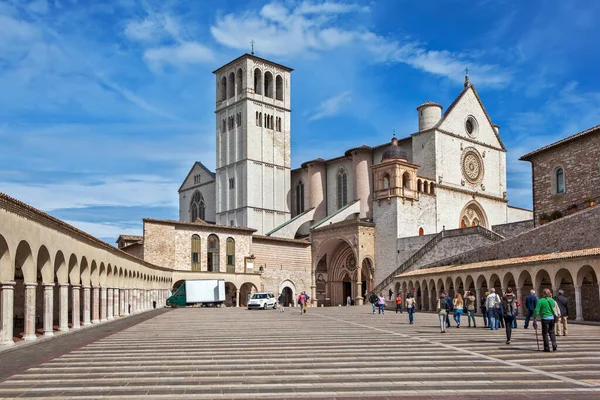 Asís Italia Basílica San Francisco Siglo Xiii Pórtico Siglo Fecha —  Fotos de Stock