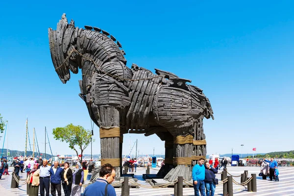 Chanakkaie Türkei Mai 2015 Foto Von Trojanischem Pferd Gemacht Für — Stockfoto