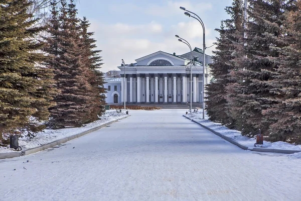 Old House Winter Day — Stock Photo, Image