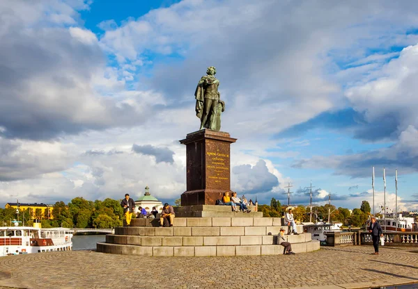 Monument King Gustav Iii Stockholm Sweden Date Filming September 2017 — Stock Photo, Image