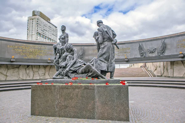 Culturele Groep Blokkade Monument Voor Heroïsche Verdedigers Van Leningrad Zal — Stockfoto