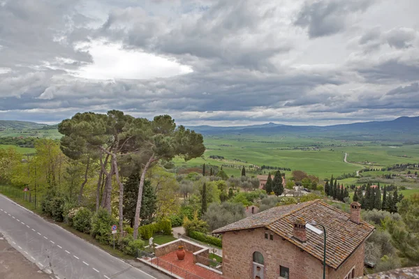 Landscape Fortress Wall Pienza Italy Date Shooting May 2014 —  Fotos de Stock