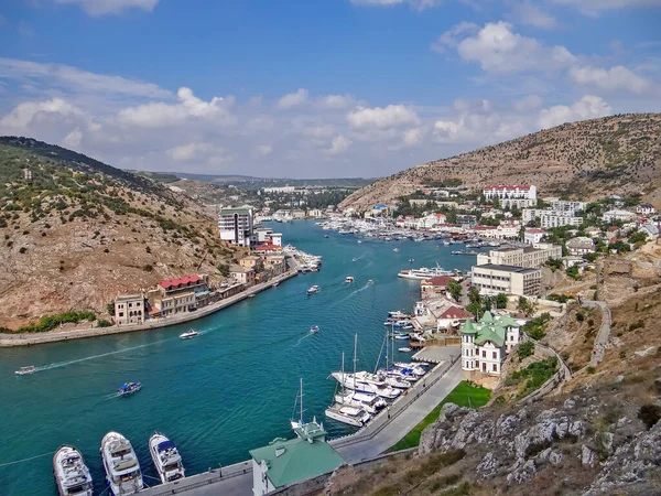 View Sunny Balaklava Harbor Rocks — Stock Photo, Image