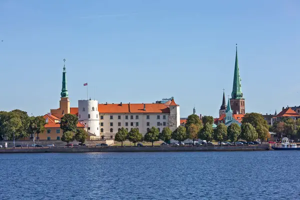Riga Latvia Ağustos 2018 Daugava Dan Eski Şehir Görünümü — Stok fotoğraf
