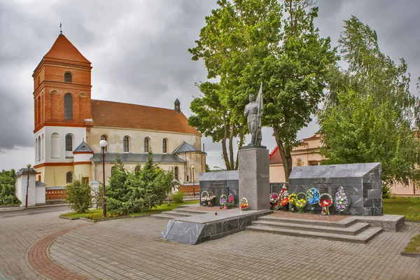 Église Saint Nicolas Cimetière Fraternel Paix Biélorussie Date Tournage Juil — Photo