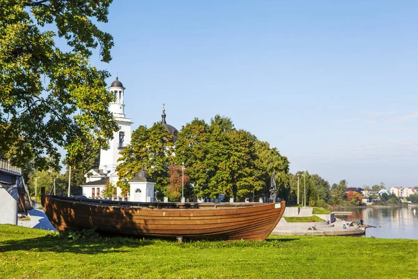 Ust Izhora Ryssland September 2015 Foto Torn Slavia Bakgrunden Kyrkan — Stockfoto