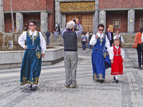 People National Clothes Oslo Norway Date Capturing Aug 2014 — Stock Photo, Image